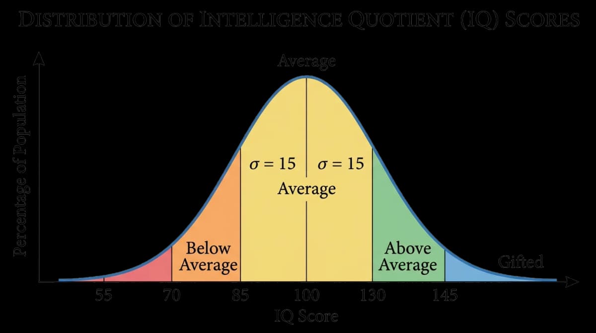 Scientific IQ Bell Curve